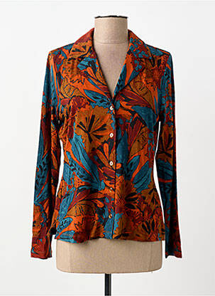 Chemisier coupe cintrée manches longues marron SURKANA femme