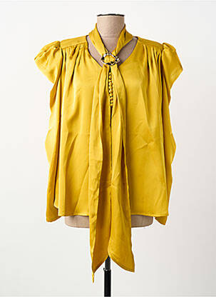 Chemisier coupe fluide manches courtes jaune LM LULU femme