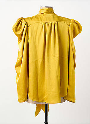 Chemisier coupe fluide manches courtes jaune LM LULU femme