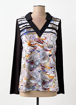 Polo noir DOLCEZZA femme