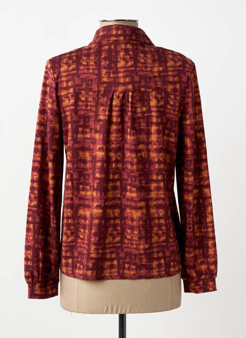 Chemisier coupe cintrée manches longues rouge SURKANA femme