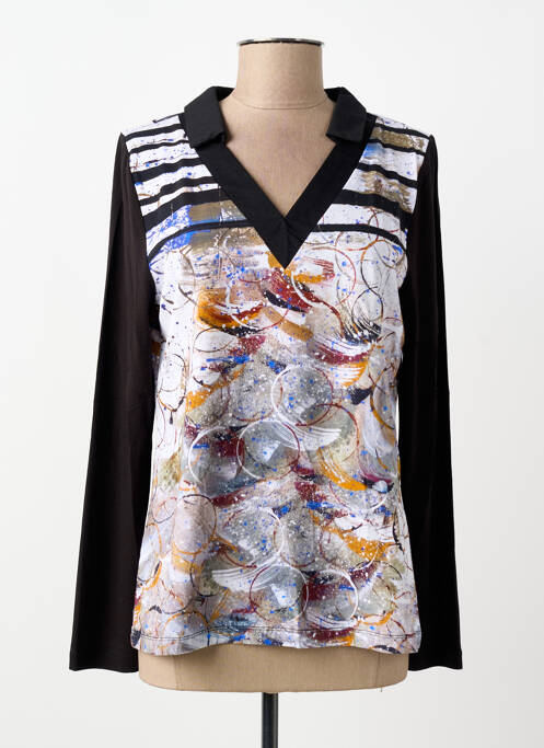 Polo noir DOLCEZZA femme