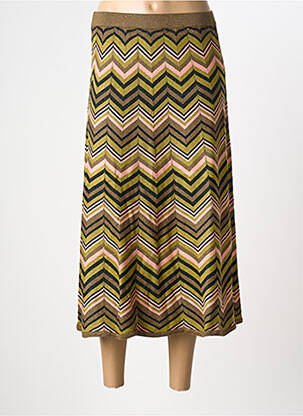 Jupe longue imprimé fantaisie vert SURKANA femme