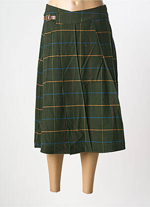 Jupe longue imprimé fantaisie vert SURKANA femme