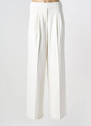Pantalon droit taille élastique blanc RAFFAELLO ROSSI femme