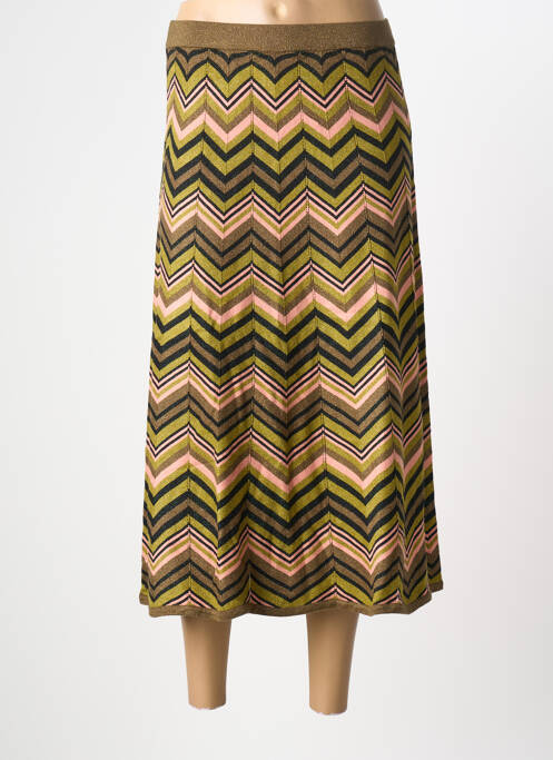 Jupe longue imprimé fantaisie vert SURKANA femme