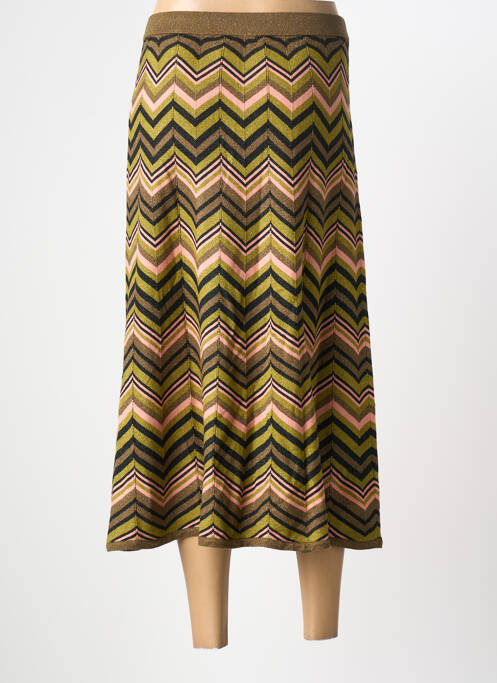Jupe longue imprimé fantaisie vert SURKANA femme
