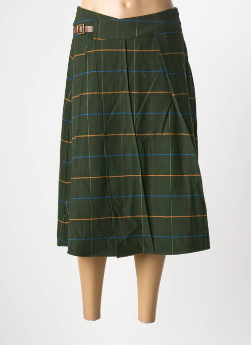 Jupe longue imprimé fantaisie vert SURKANA femme