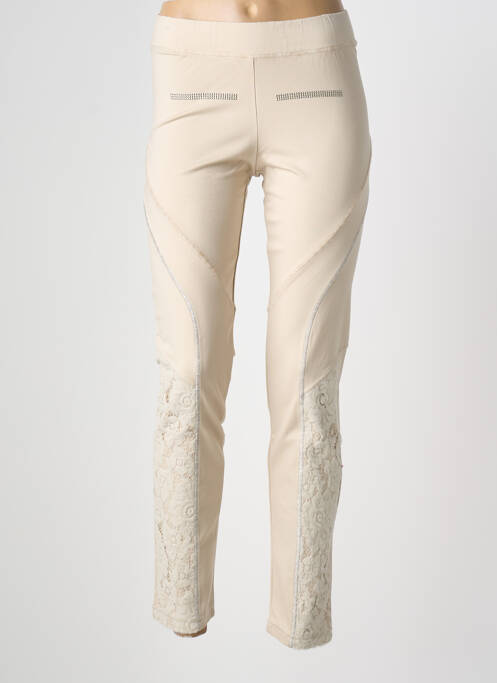 Legging taille élastique beige ELISA CAVALETTI femme