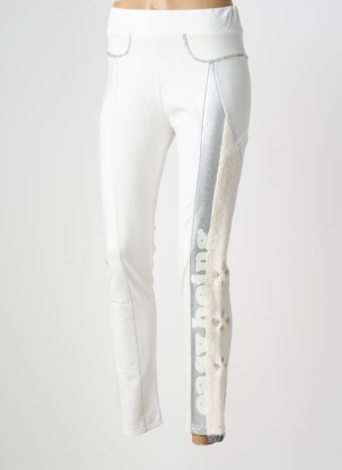 Legging taille élastique blanc ELISA CAVALETTI femme