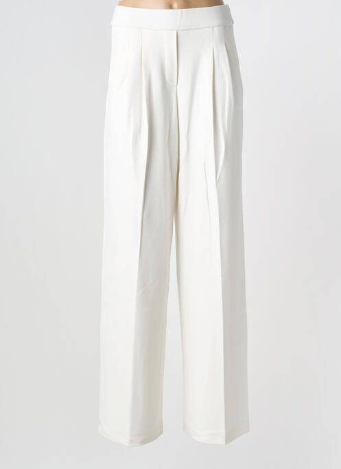 Pantalon droit taille élastique blanc RAFFAELLO ROSSI femme