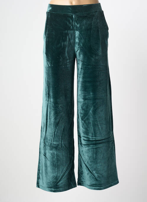 Pantalon flare taille élastique vert HBT femme