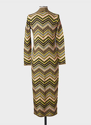 Robe longue imprimé fantaisie manches longues vert SURKANA femme