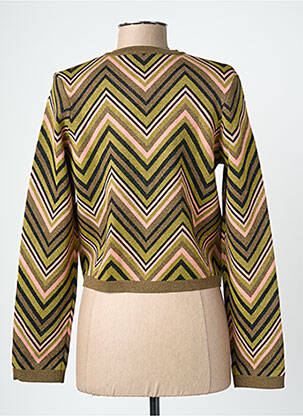 Gilet manches longues fermeture boutonnée sur le devant vert SURKANA femme