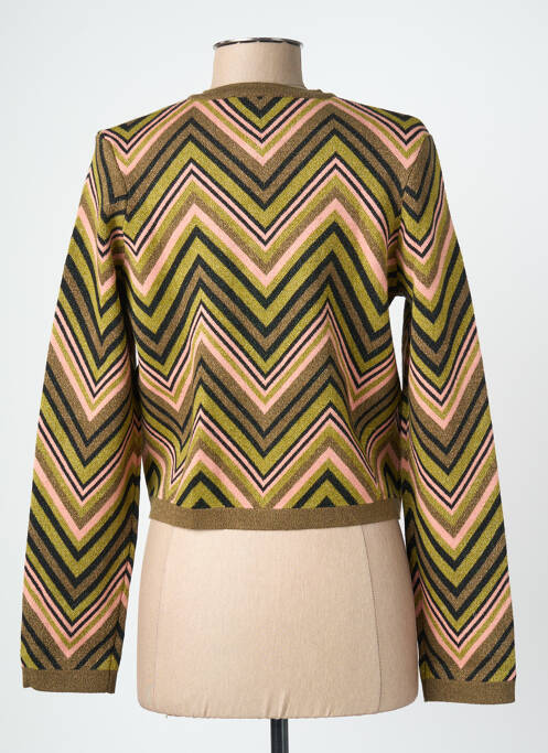 Gilet manches longues fermeture boutonnée sur le devant vert SURKANA femme