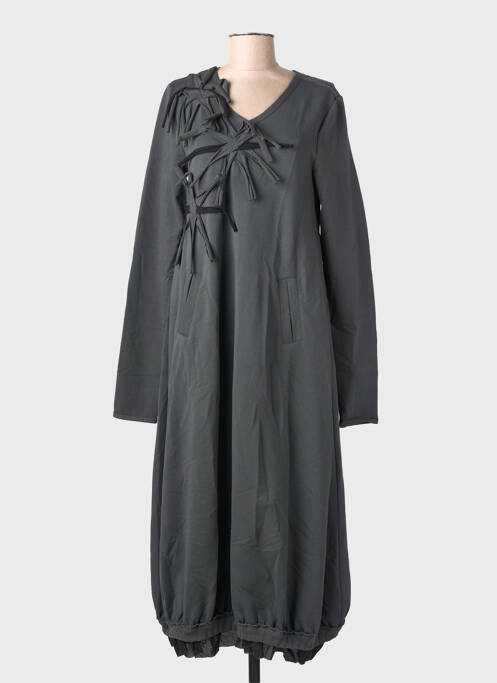 Robe longue manches longues manches longues gris KEDZIOREK femme