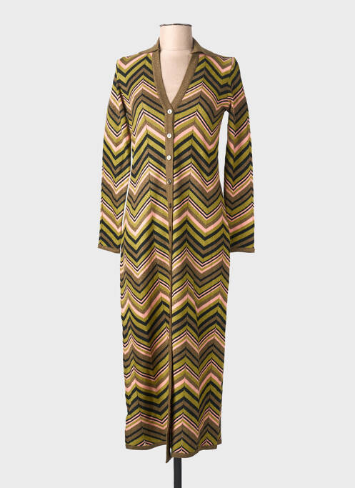 Robe longue manches longues manches longues vert SURKANA femme