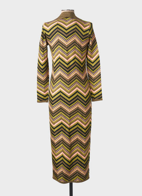 Robe longue manches longues manches longues vert SURKANA femme