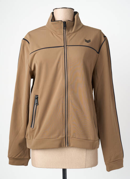 Veste casual coupe droite marron HBT femme