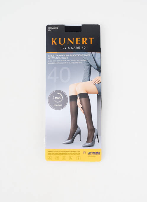 Chaussettes stretch noir KUNERT femme