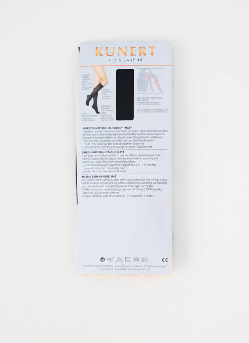 Chaussettes stretch noir KUNERT femme