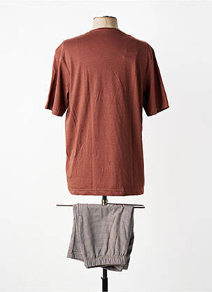 Pyjashort stretch marron EMINENCE homme