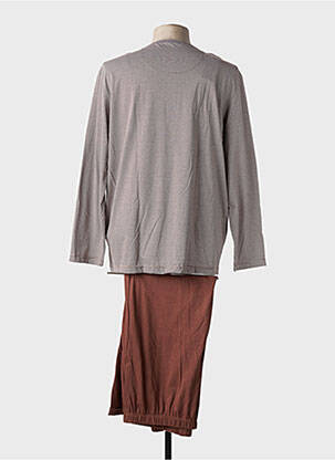 Pyjama col rond marron EMINENCE homme