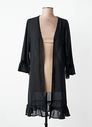 Déshabillé manches longues noir PIEGE femme