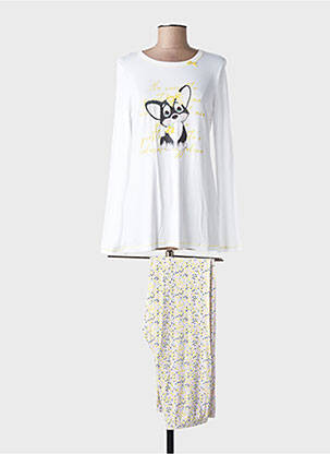 Pyjama tissage jersey blanc BISBIGLI femme