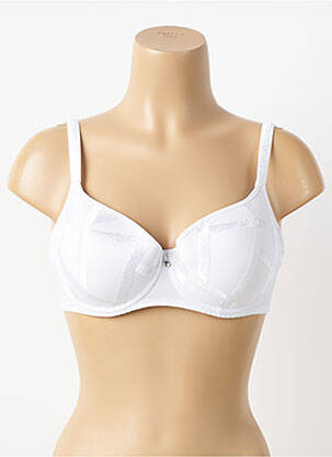 Soutien-gorge effet matière satinée haut soutien-gorge moulé blanc LOUISA BRACQ femme