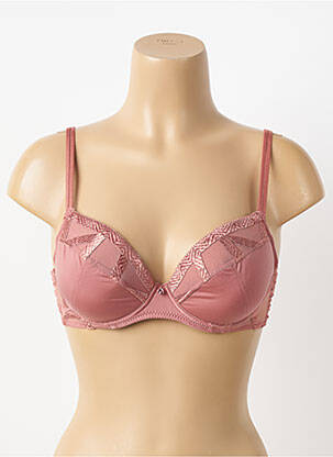 Soutien-gorge effet matière satinée haut soutien-gorge avec mousse de rembourrage amovible rose LOUISA BRACQ femme
