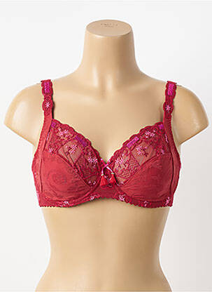Soutien-gorge effet matière satinée haut soutien-gorge emboitant rouge LOUISA BRACQ femme