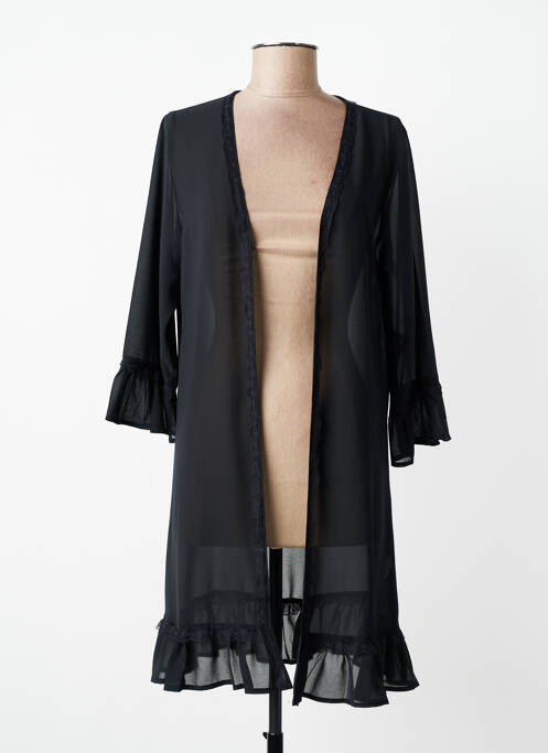 Déshabillé manches longues noir PIEGE femme