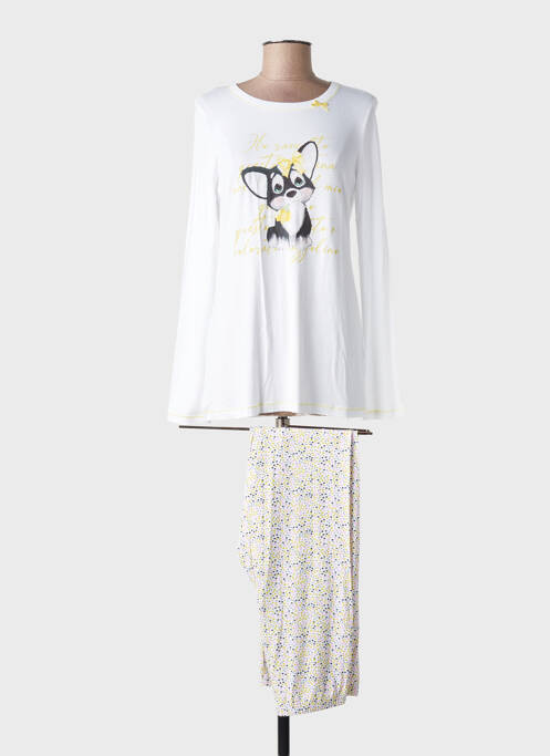 Pyjama tissage jersey blanc BISBIGLI femme