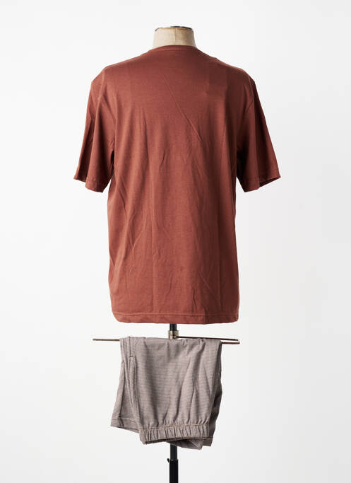 Pyjashort manches courtes marron EMINENCE homme