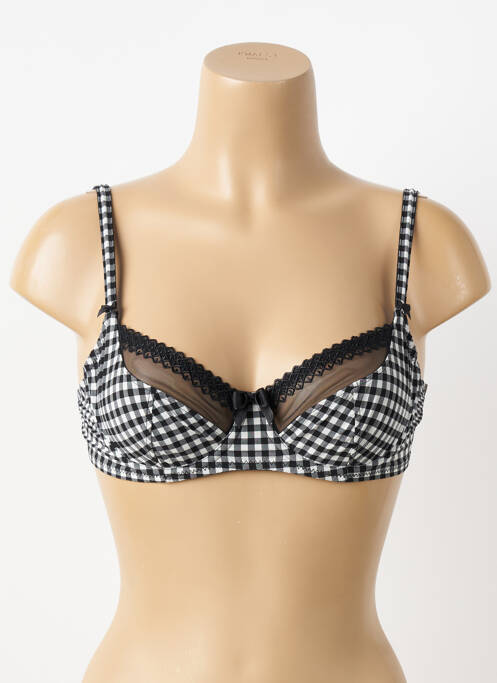 Soutien-gorge effet matière satinée haut soutien-gorge emboitant noir LOUISA BRACQ femme