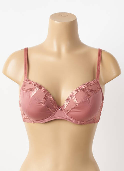 Soutien-gorge effet matière satinée haut soutien-gorge avec mousse de rembourrage amovible rose LOUISA BRACQ femme