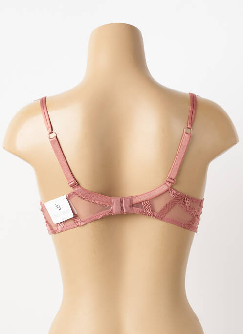 Soutien-gorge effet matière satinée haut soutien-gorge avec mousse de rembourrage amovible rose LOUISA BRACQ femme