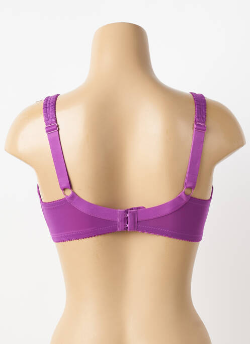 Soutien-gorge effet matière satinée haut soutien-gorge emboitant violet PIEGE femme
