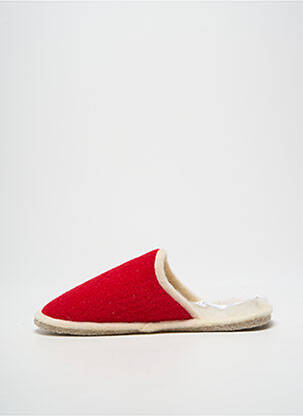 Chaussons/pantoufles semelle extérieure textile talon plat jusqu'à 3cm rouge L'ATELIER CHARENTAISES femme