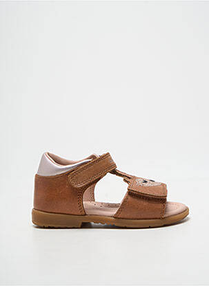 Sandales/nu pieds tissage tissage pailleté chiquet marron GEOX fille