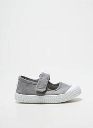 Ballerines semelle amovible bout rond gris POTOMAC fille