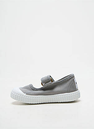Ballerines semelle amovible bout rond gris POTOMAC fille