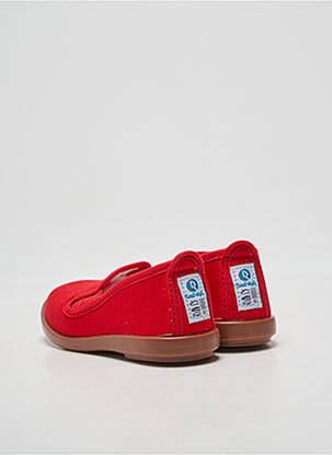 Chaussons/pantoufles bout rond bout rond rouge ROAL enfant
