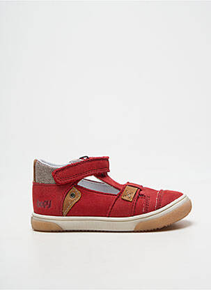 Bottillons fermeture scratch bout rond rouge BOPY garcon