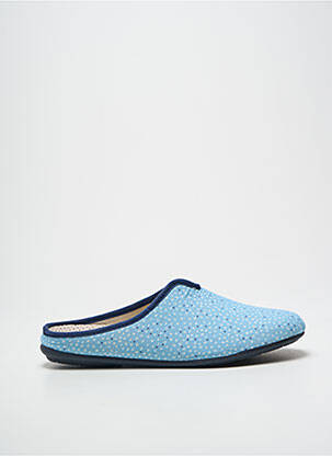 Chaussons/pantoufles bout rond talon plat jusqu'à 3cm bleu ZEL'S femme