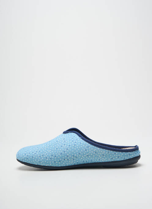 Chaussons/pantoufles semelle amovible talon plat jusqu'à 3cm bleu ZEL'S femme