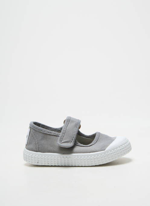 Ballerines semelle amovible bout rond gris POTOMAC fille