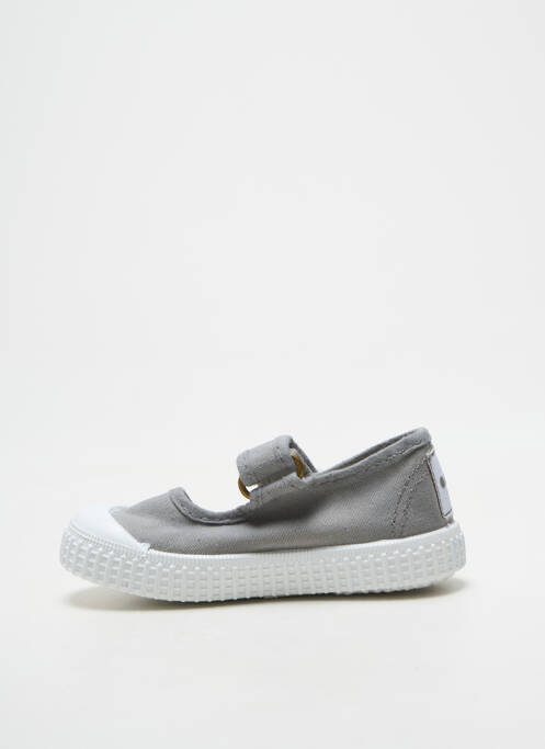 Ballerines semelle amovible bout rond gris POTOMAC fille