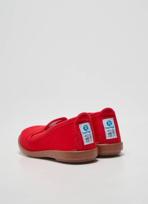 Chaussons/pantoufles bout rond bout rond rouge ROAL enfant